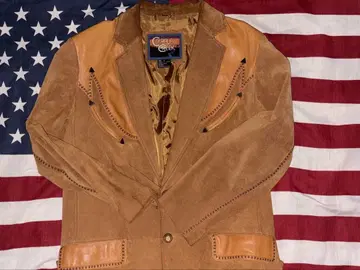 90s USA CRIPPLE CREEK 스웨이드 가죽 자켓