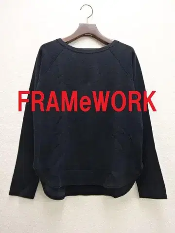 FRAMeWORK 프레임워크 울 혼방 래글런 T 블랙