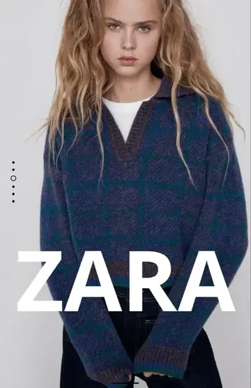 ZARA 체크 폴로 스웨터