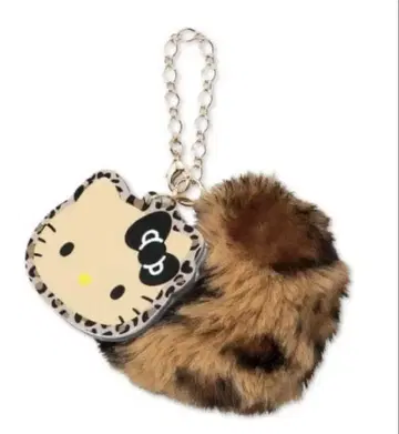 아베일 키티 백참 퍼 키링