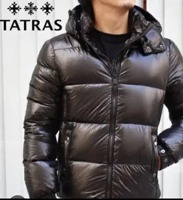 TATRAS 후드 부착 다운 자켓 블랙