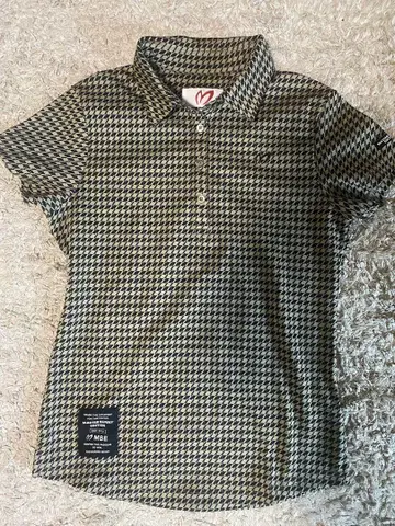 MASTER BUNNY EDITION 하운드 투스 여성용 피케 셔츠