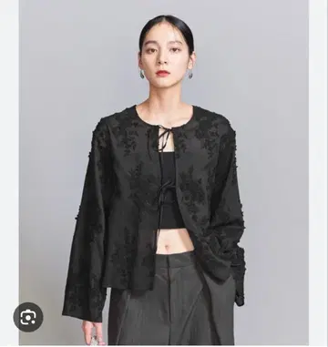 뷰티 앤 유스 셀룰로오스 나일론 자수 셔츠 2way
