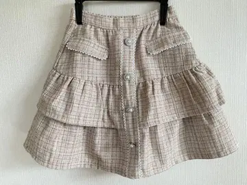Swankiss tiered tweed 스커트 캉캉 스커트