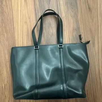 폴 스미스 블랙 가죽 토트백
