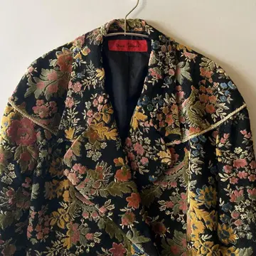 빈티지 꽃무늬 자수 디자인 자켓 90s