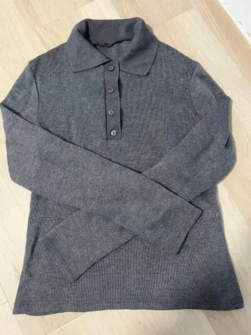 그레이 긴팔 얇은 소재 니트 ZARA