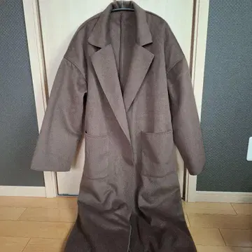 리디 브라운 롱 코트 허리 벨트 포함 L