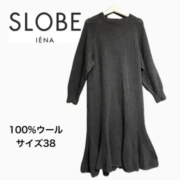 SLOBE 100% 울 롱 니트 원피스 사이즈 38 사이즈 L 상당