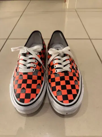 Vans 도버 스트릿 콜라보 오렌지 체커 스니커즈 27cm