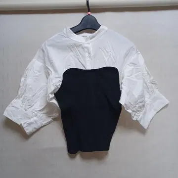 SNIDEL 반팔 셔츠 화이트 블랙