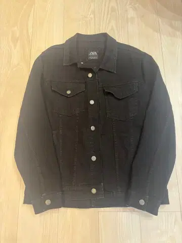 ZARA 블랙 데님 자켓 L