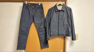 MUJI 데님 자켓과 팬츠 세트 M