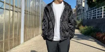 Flagstuff 나일론 자켓 블랙 19AW