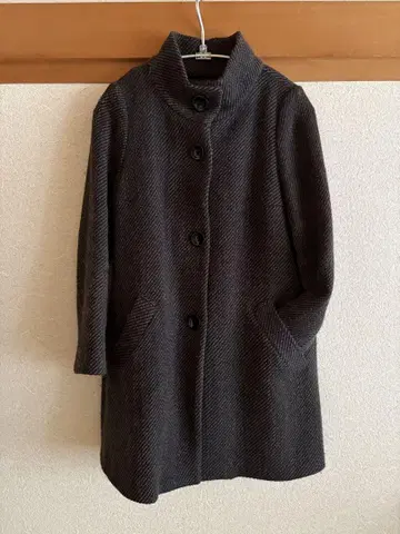 아메리칸 라그 씨 트위드 코트 브라운