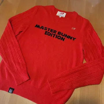귀여운 MASTER BUNNY EDITION 스웨터 레드