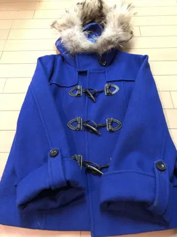 쿠레쥬 더플 코트 후드 부착 파랑