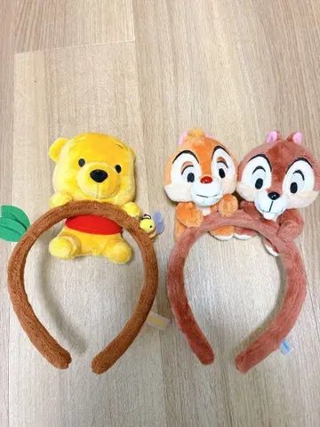 푸우 칩과 데일 머리띠 2개 세트