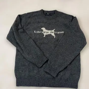Labrador Retriever 그레이 니트 스웨터 M