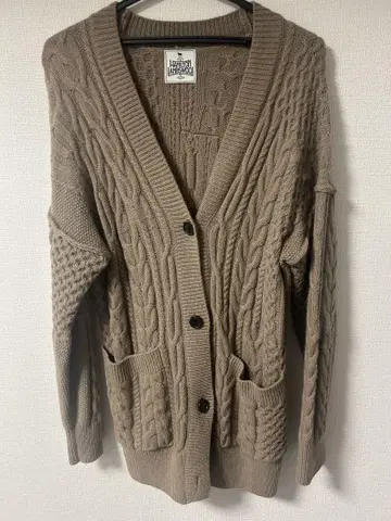 Spick & Span 케이블 니트 가디건 베이지