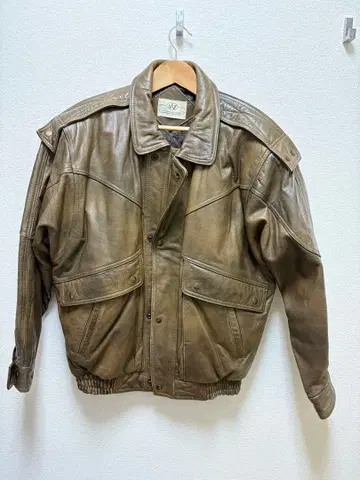 [ 소가죽 ] 90s 천연 가죽 라이더 자켓 바이커 빈티지 XL