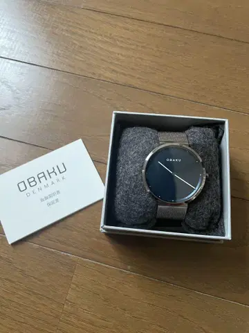 OBAKU 블루 다이얼 메쉬 밴딩 시계
