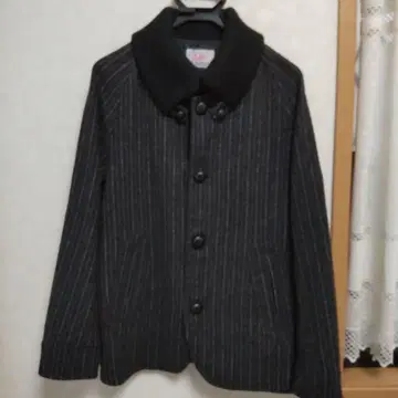 DUFFERS 피 코트 블랙/스트라이프