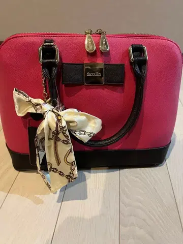 dazzlin 핑크 핸드백 스카프 포함