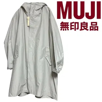 [ 새상품 ] 무인양품 발수 후드 코트 오가닉 코튼 나일론 XL