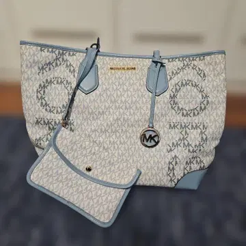 MICHAEL KORS 로고 토트백 라이트 블루