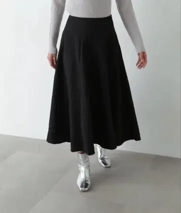N. Natural Beauty Basic 자카드 플레어 스커트