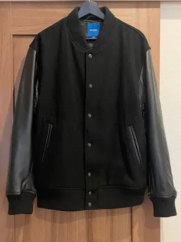 BEAMS 가죽 바시티 자켓 XL 블랙