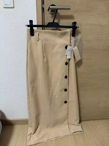 베이지 버튼 타이츠 스커트 M 사이즈