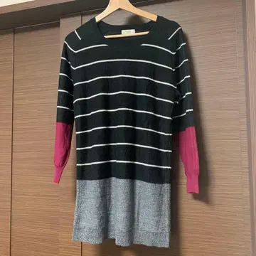 [ 새상품급 ] 폴스미스 스트라이프 패턴 긴팔 니트 원피스