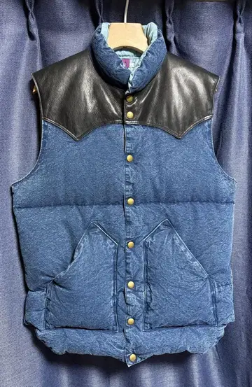 WAREHOUSE 록키 마운틴 다운 베스트 인디고 데님