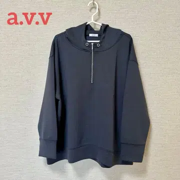 eur3 a.v.v 하프 지퍼 후드티