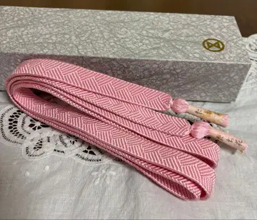 핑크색 마름모 무늬 허리띠 (박스 포함) 새상품