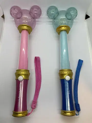 디즈니 빛나는 완구 지팡이 미키(스카이블루) & 미니(핑크색)