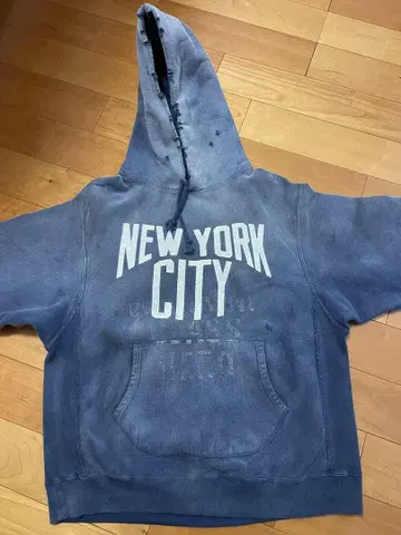 BOWWOW 존 후디 하드 에이징 가공 후드티 M