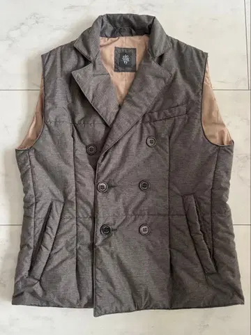 일레븐티 6B 더블 브레스트 충전솜 베스트