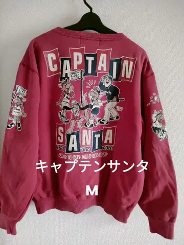 구제 의류 Captain Santa 그래픽 맨투맨 M