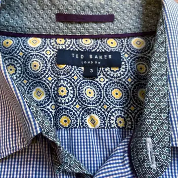TED BAKER 테드베이커 와이셔츠 체크 무늬 세련됨