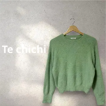 복슬복슬 샤기 Te chichi 민트 그린 니트 스웨터 심플