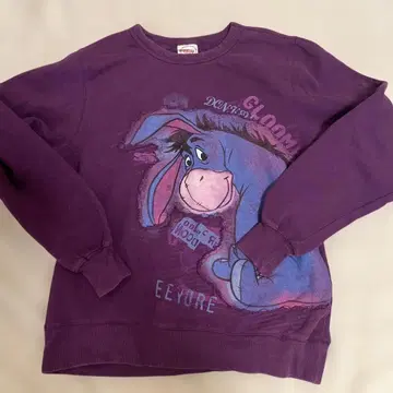 90s 이요르 보라색 맨투맨 트레이닝복