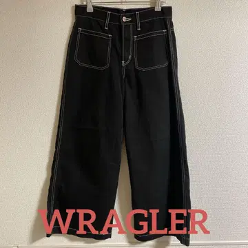 [새상품급] WRAGLER 랭글러 부시 팬츠 와이드 팬츠 black 블랙
