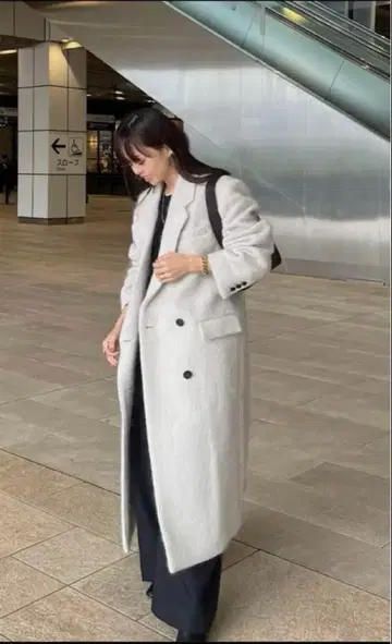 etre tokyo 정품 울 샤기 체스터 코트