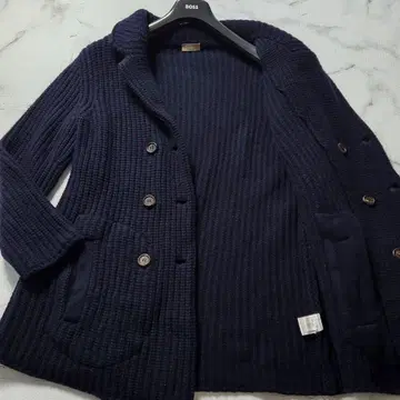 구하기 어려움 XL 상당 크루치아니 피 코트 니트 자켓 두꺼움