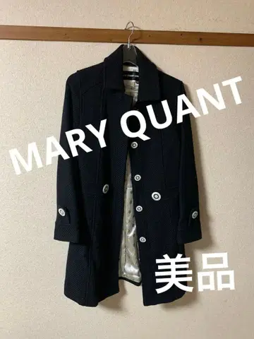 MARY QUANT 블랙 롱 코트. 새상품급.