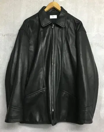 헤릴 새상품급 25ss 램 가죽 지퍼 자켓 블랙