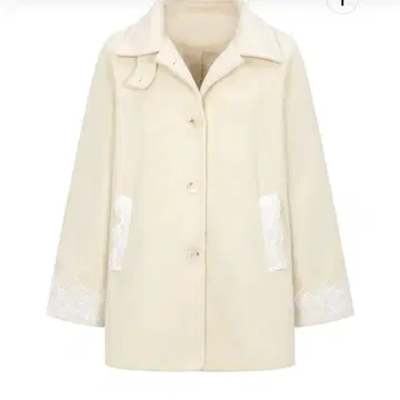 [ muguet ] romantic milky midi coat